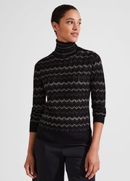 Sidonie Sparkle Jumper, Black Silver, hi-res