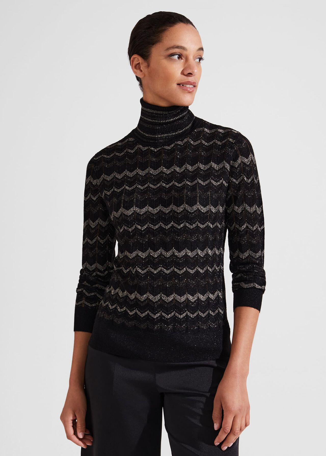 Sidonie Sparkle Sweater, Black Silver, hi-res