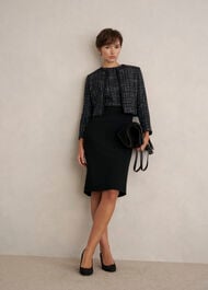 Petite Esme Match Black Dress, Black White, hi-res