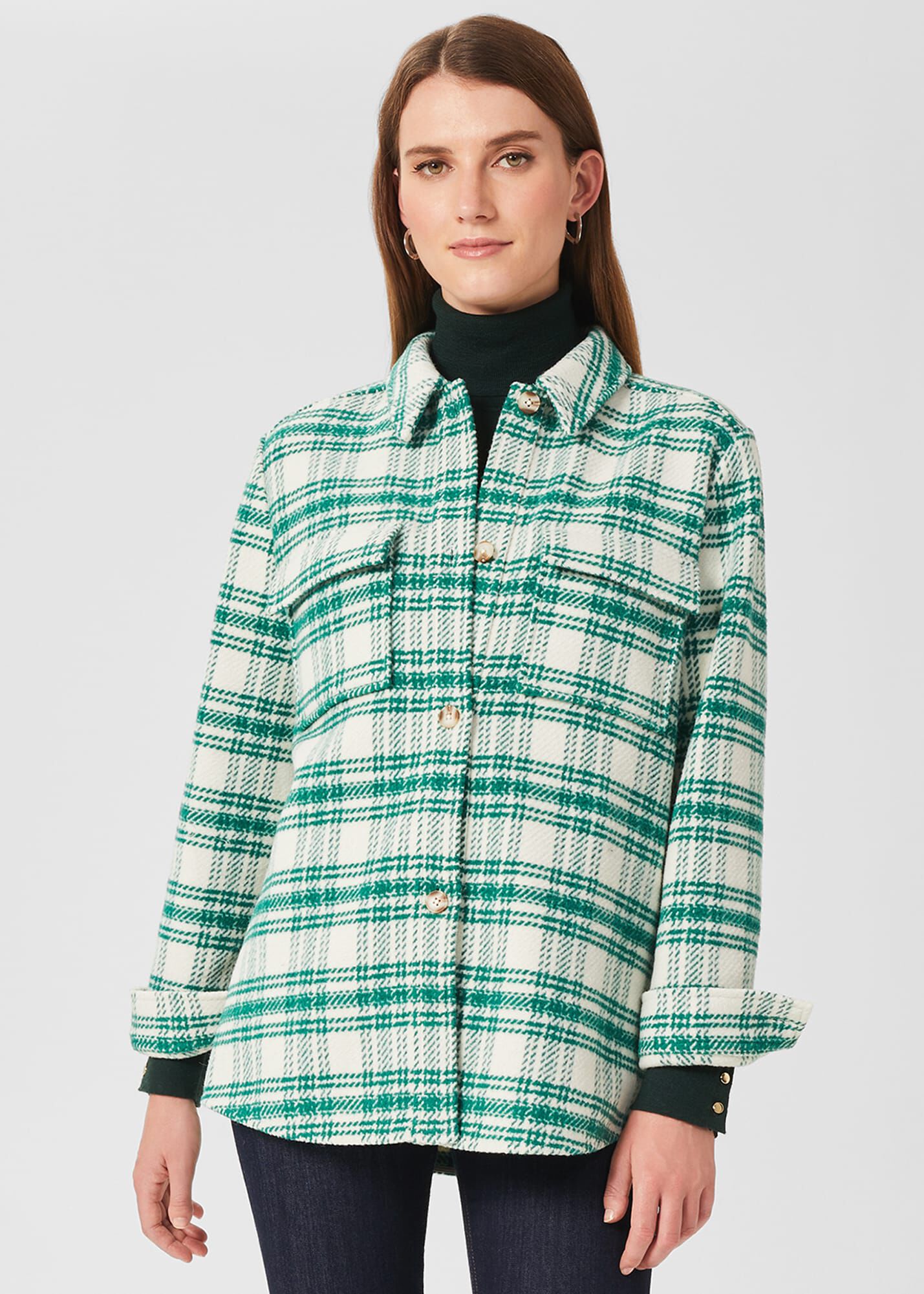 Pia Check Shirt Jacket