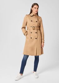 Finley Water Resistant Trench Coat, Fawn Beige, hi-res