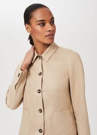 Kiera Linen Jacket, Sand, hi-res