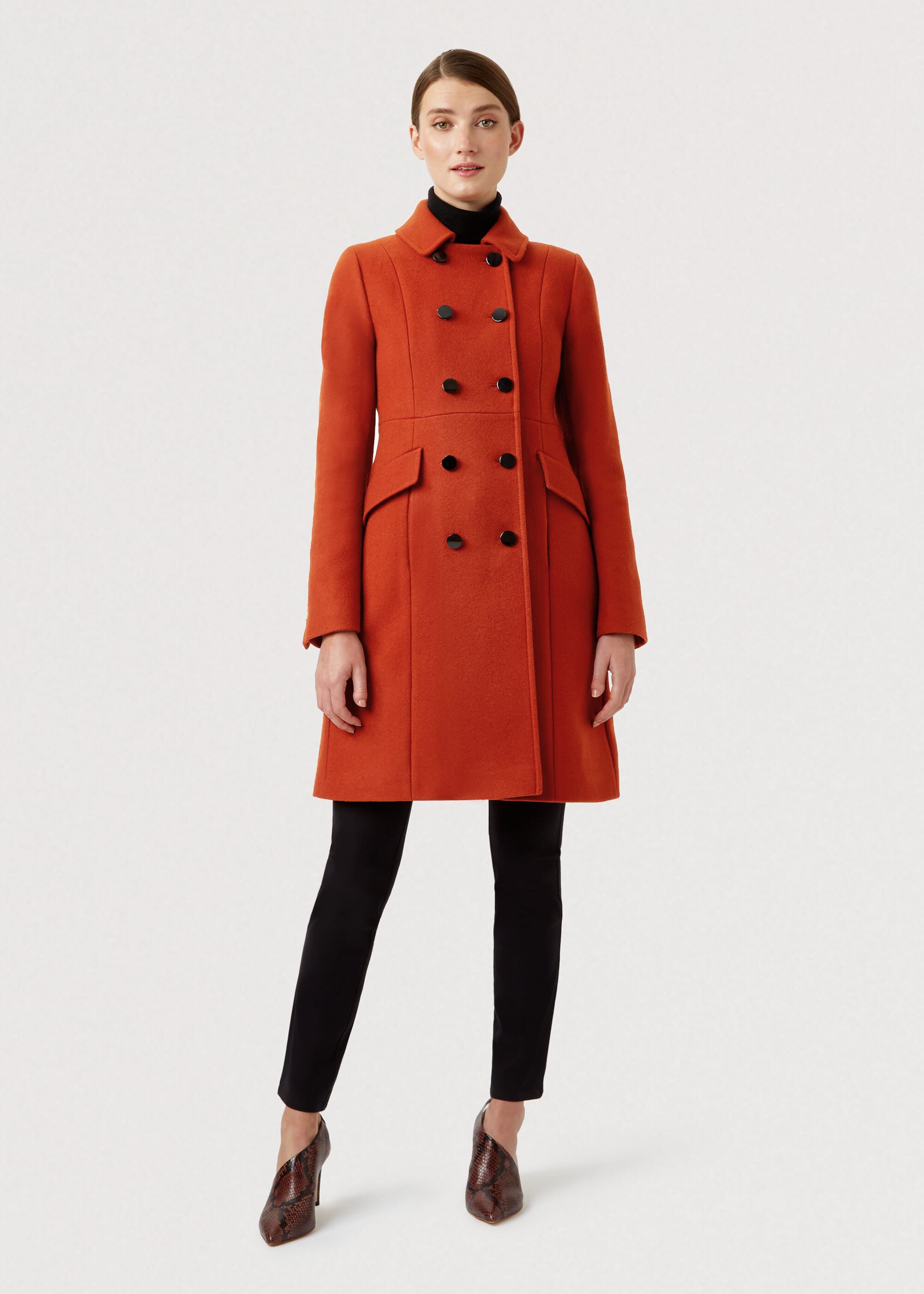 Hobbs double breasted coat clearance