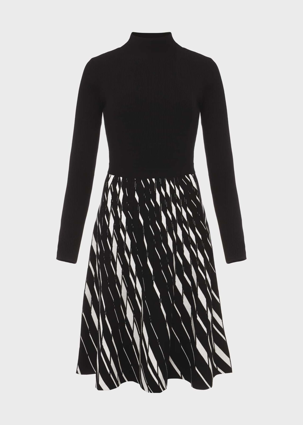 Petite Reva Dress, Black Ivory, hi-res