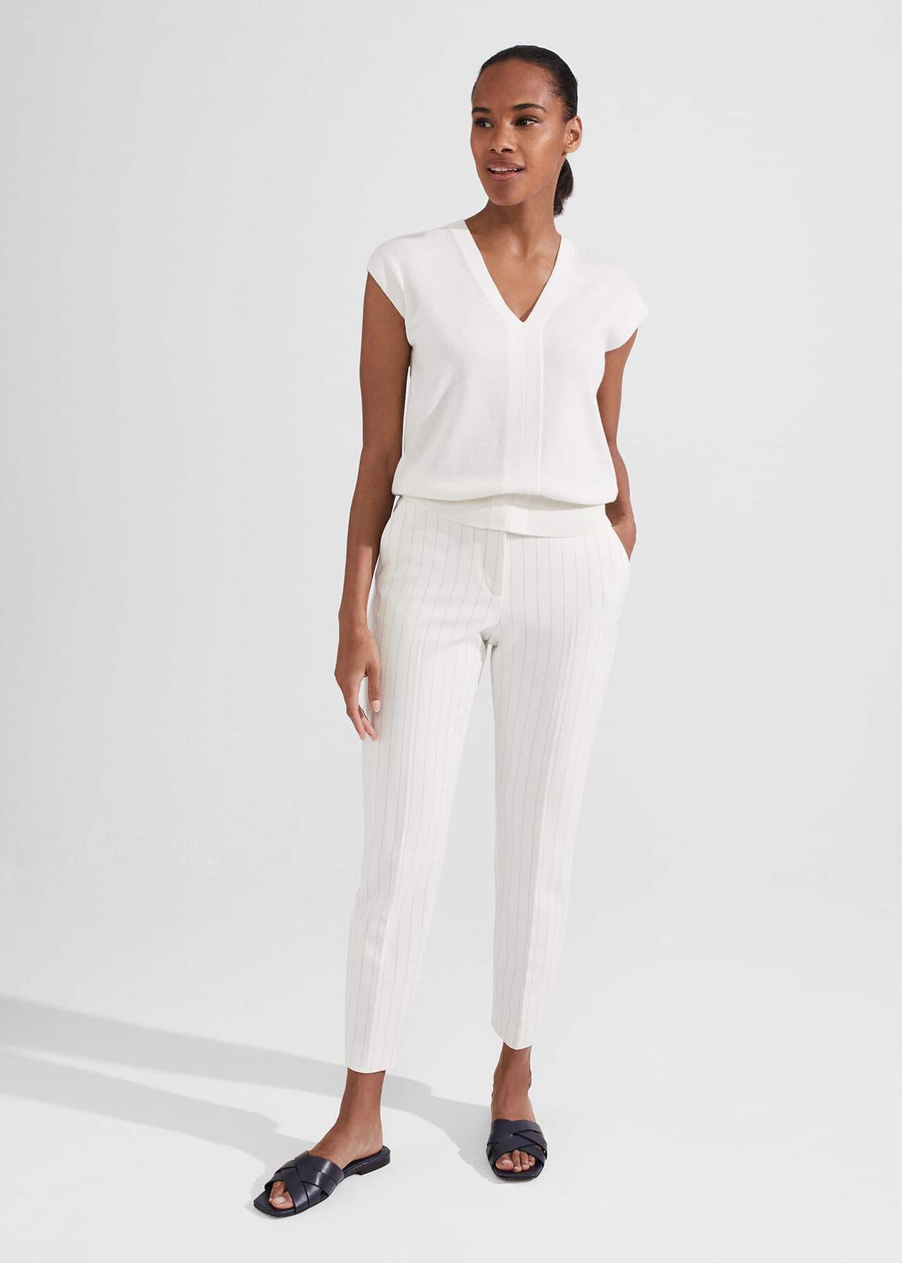 Sherry Trousers, Ivory Grey, hi-res