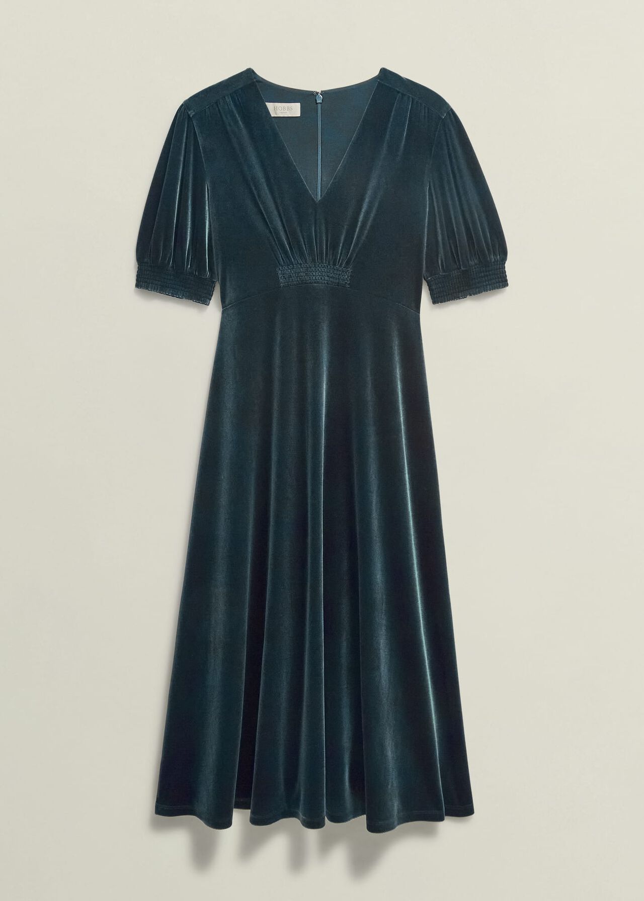 Petite Dormer Velvet Dress, Evergreen, hi-res