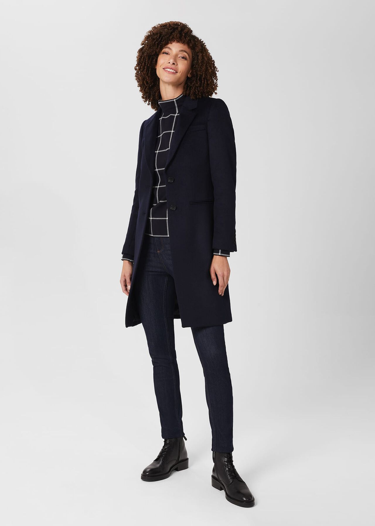 Tilda Wool Coat, Navy, hi-res