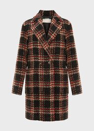Carmina Check Coat With Wool, Grey Multi, hi-res
