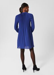 Mimi Pleat Dress, Cobalt Blue, hi-res