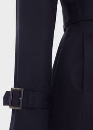 Shea Shower Resistant Trench Coat, Navy, hi-res