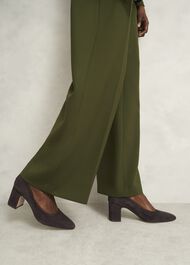 Lily Suede Courts, Chocolate Brown, hi-res