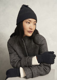 Carys Knit Gloves, Black, hi-res