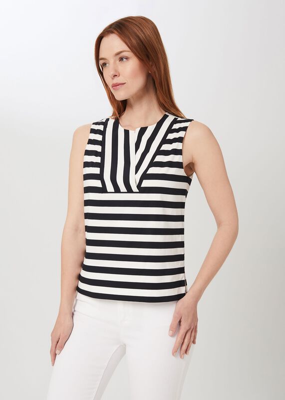Perrie Cotton Blend Stripe Top