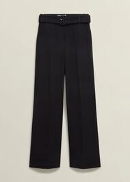 Petite Drew Wide Trousers, Black, hi-res