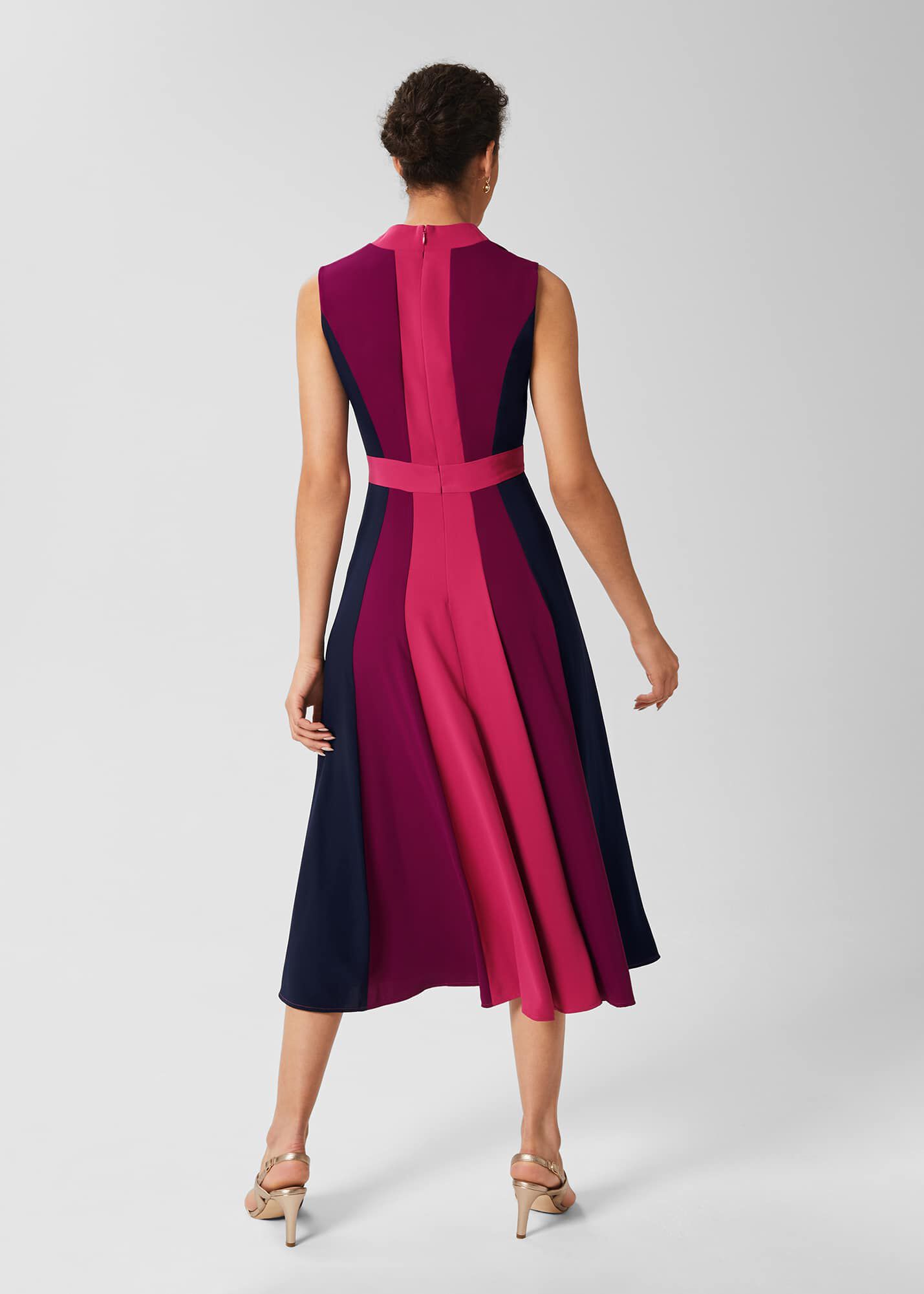 Flocked Fit and Flare Dress with Tulle Underskirt | David's