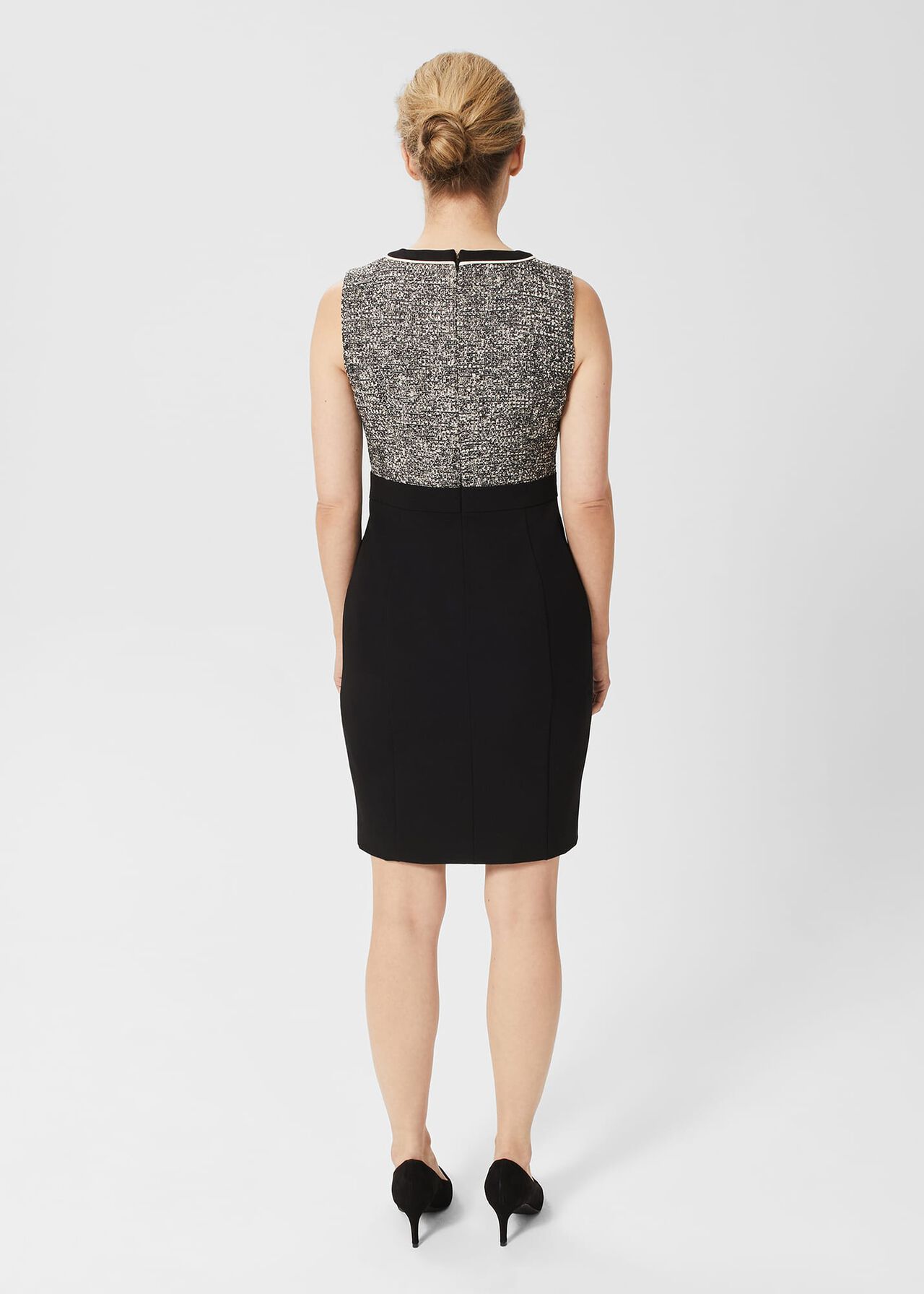 Petite Brienna Dress, Black Ivory, hi-res