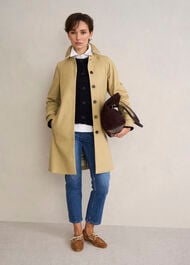 Petite Vivienne Shower Resistant Trench Coat, Fawn Beige, hi-res