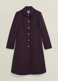 Iona Wool Coat, Malbec Purple, hi-res