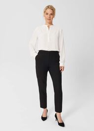 Petite Gael Wool Blend Trousers, Black, hi-res