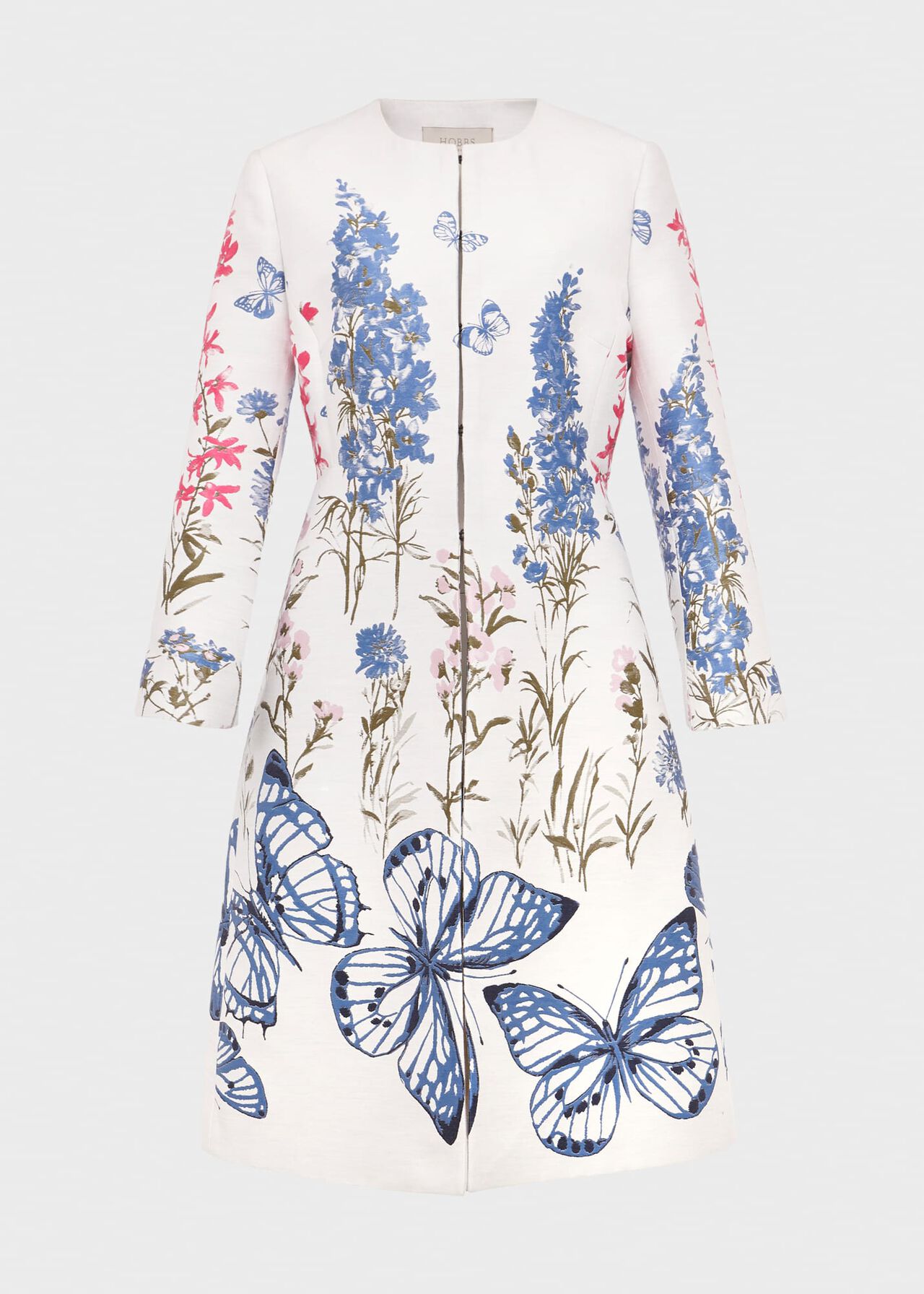 Jennifer Floral Jaquard Coat , Multi, hi-res