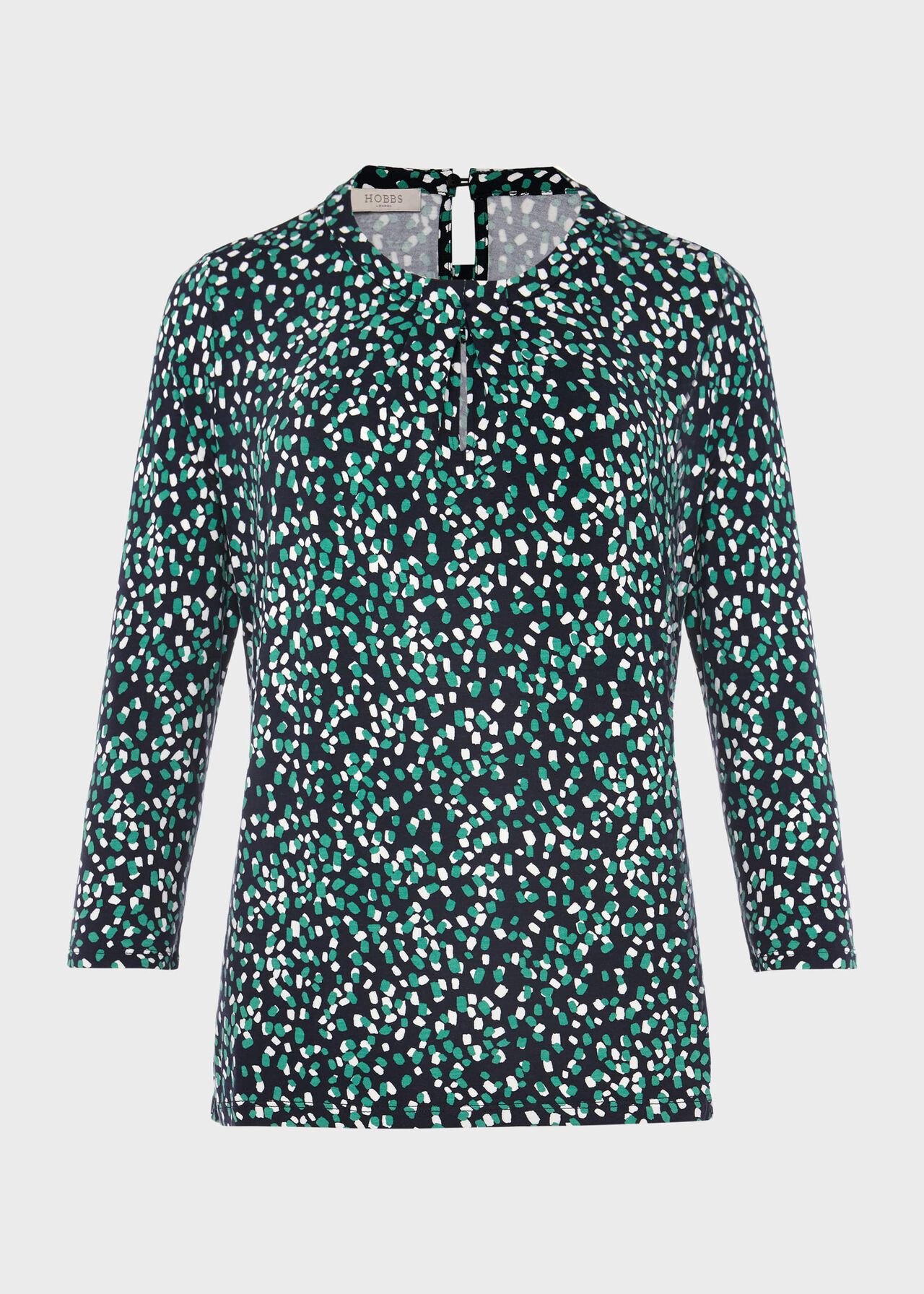 Julia Printed Top, Green Multi, hi-res