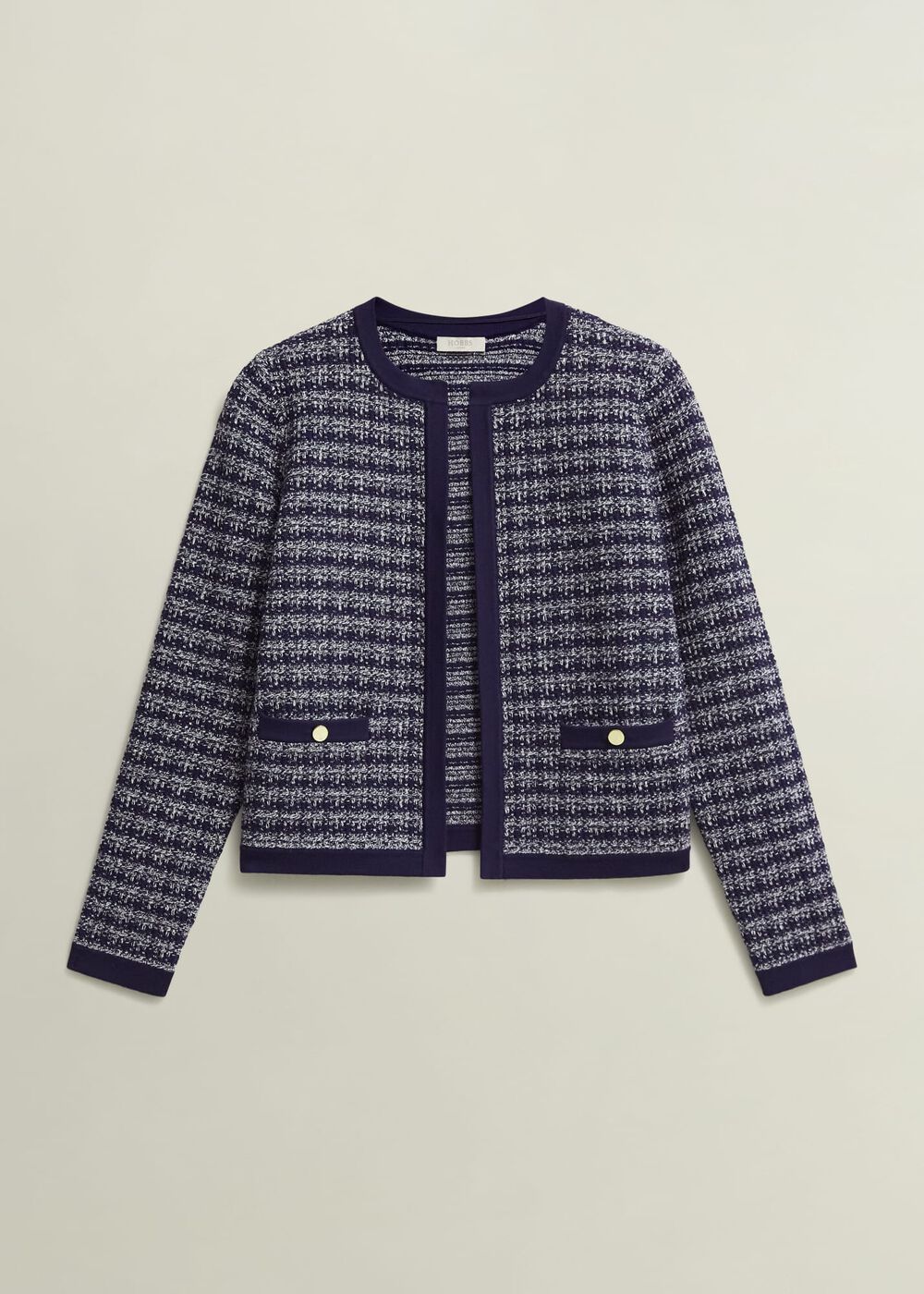 Audra Knitted Jacket, Midnight Ivory, hi-res