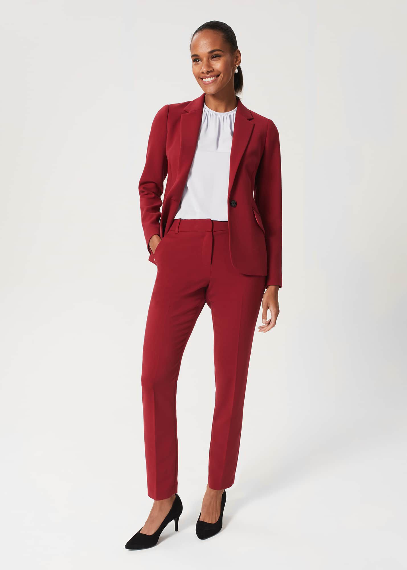 womens red trouser suits for special occasions