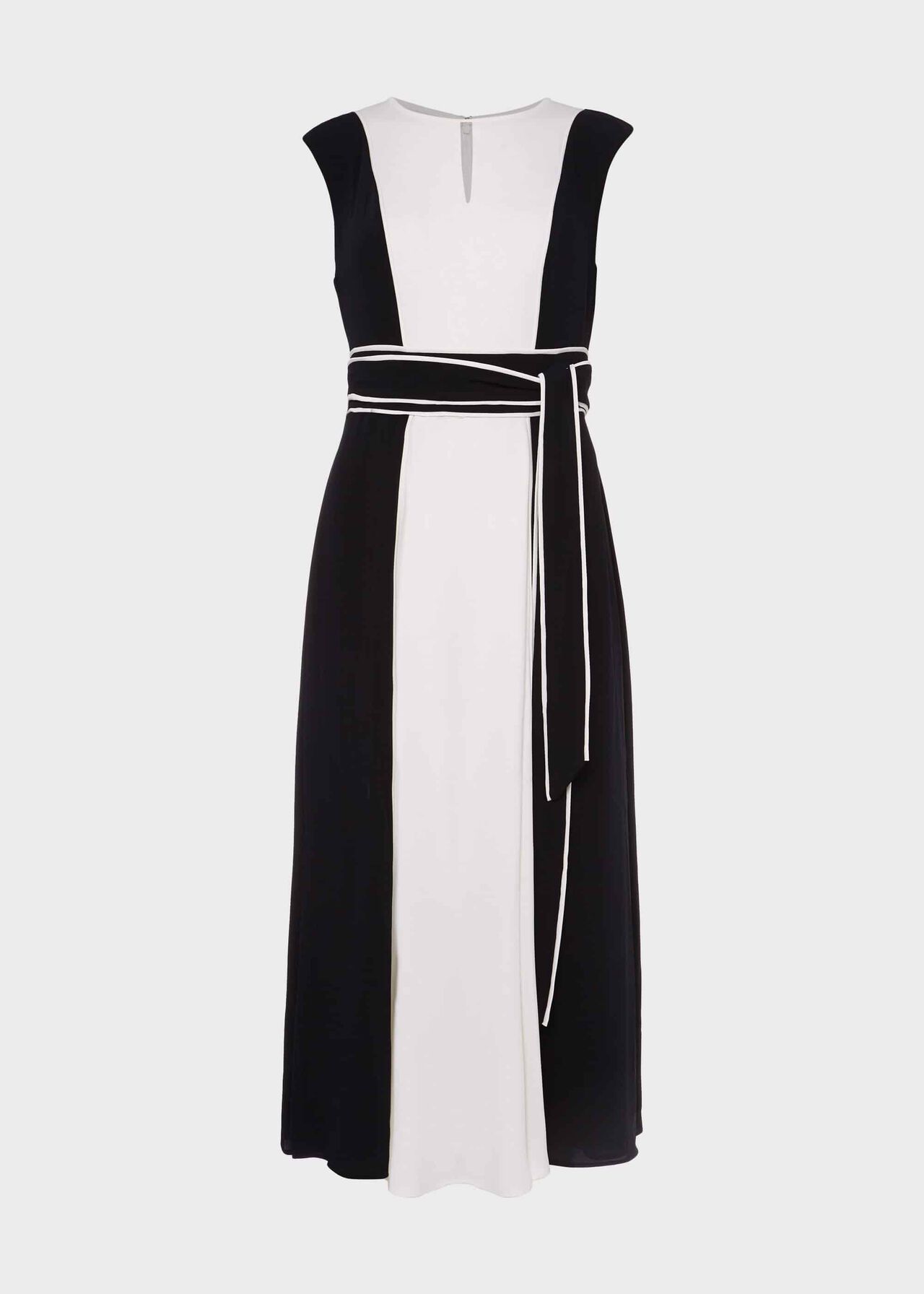 Rae Colourblock Fit And Flare Dress Navy Ivory
