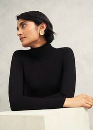 Mischa Turtle Neck, Hobbs Black, hi-res