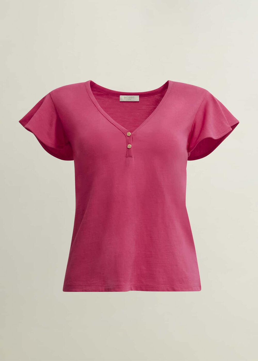 Pippa Cotton Slub Top, Zinnia Pink, hi-res
