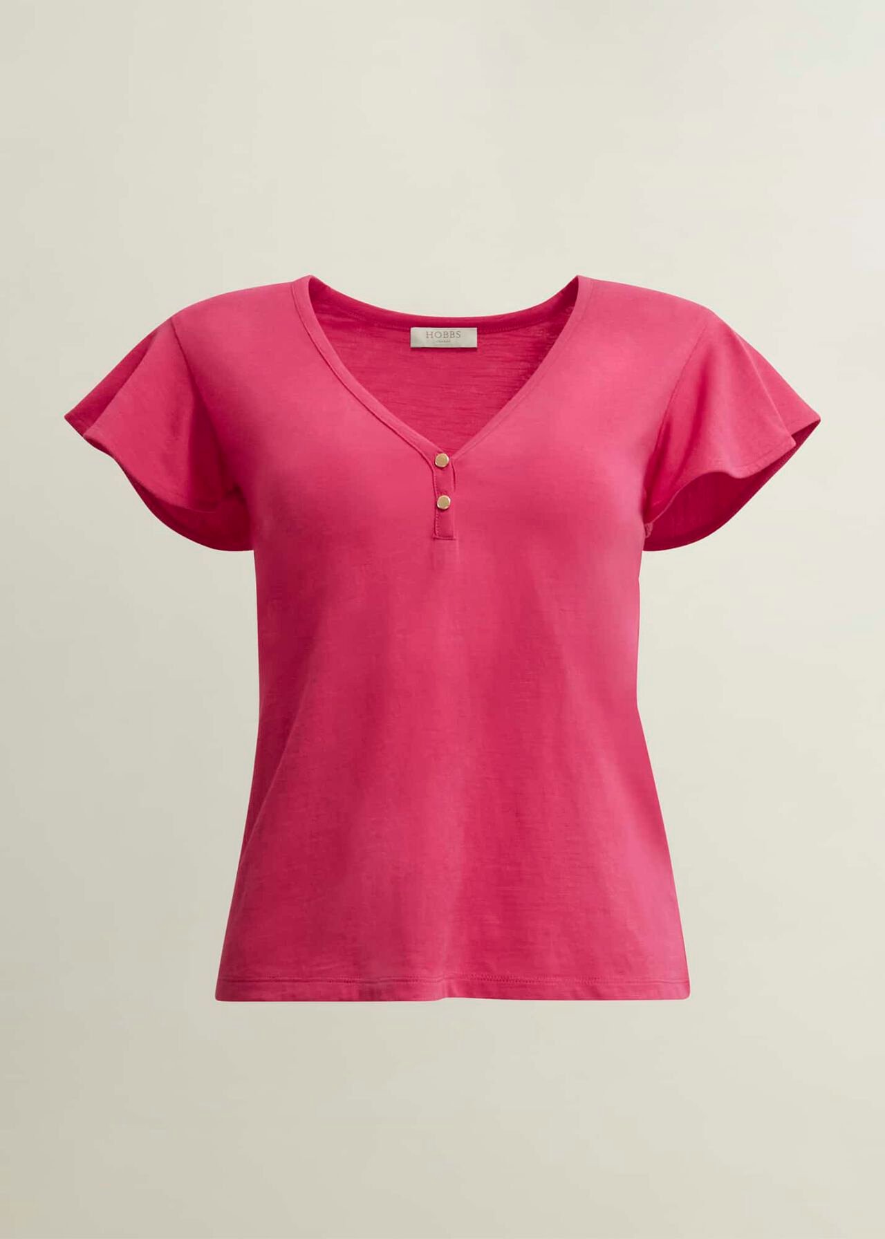 Pippa Cotton Slub Top, Zinnia Pink, hi-res