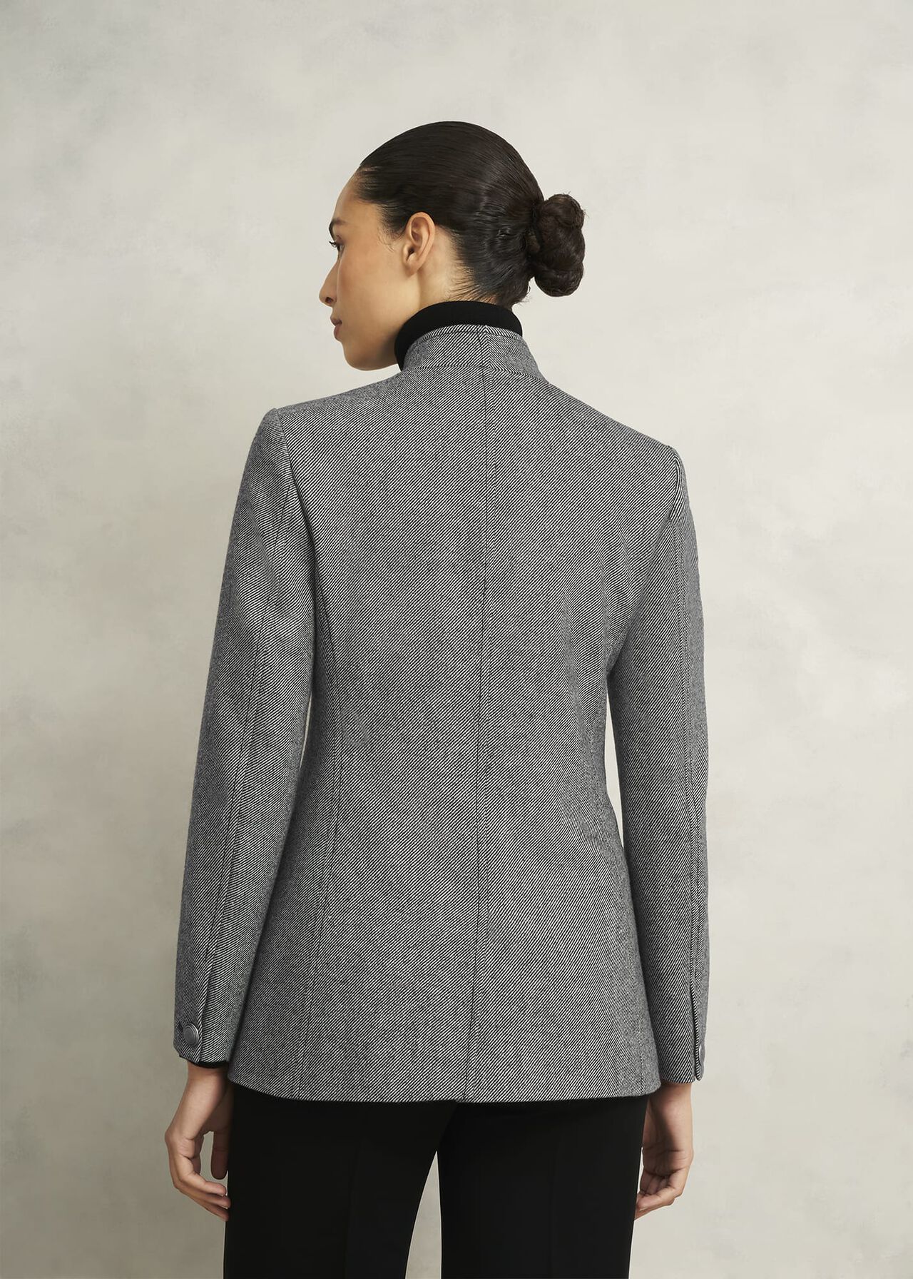 Hetty Wool Blend Coat, Black White, hi-res