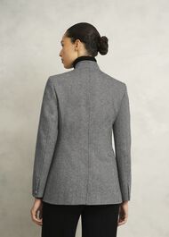 Hetty Wool Blend Coat, Black White, hi-res