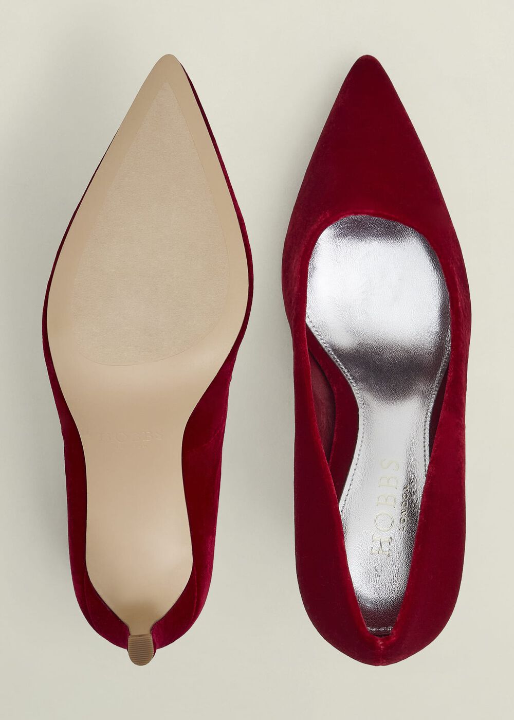 Leila Velvet Pumps, Rouge Red, hi-res