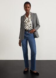 Lawson Blouse, Cream Black, hi-res