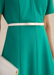 Rosalia Leather Belt, Warm Ivory, hi-res