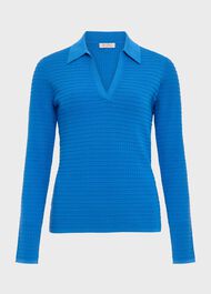 Tamara Polo Jumper, Fjord Blue, hi-res
