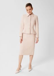 Petite Amelie Dress, Oyster, hi-res