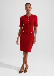 Noa Knitted Dress, Firebrick Red, hi-res