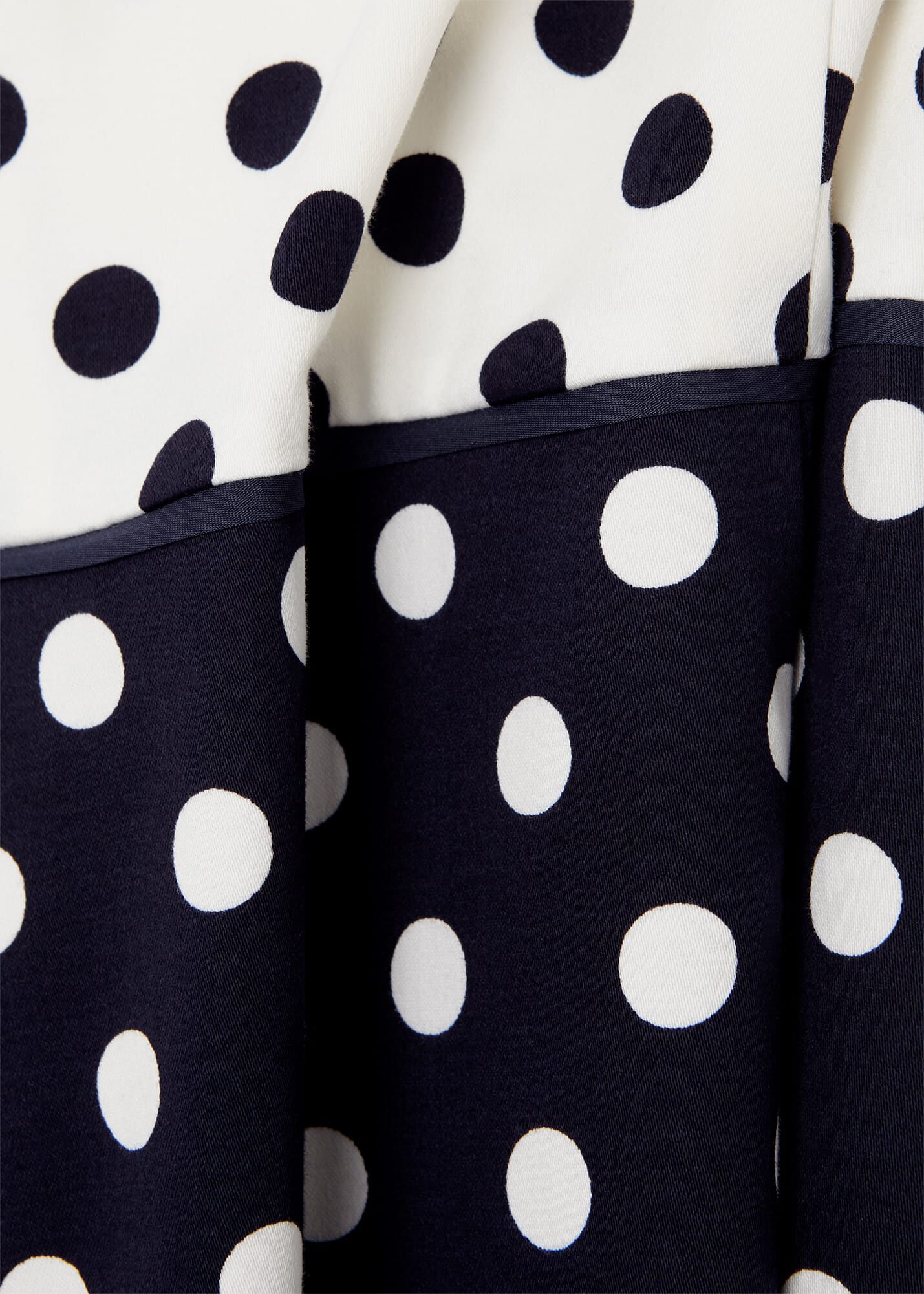 Hobbs navy and online white spot dress