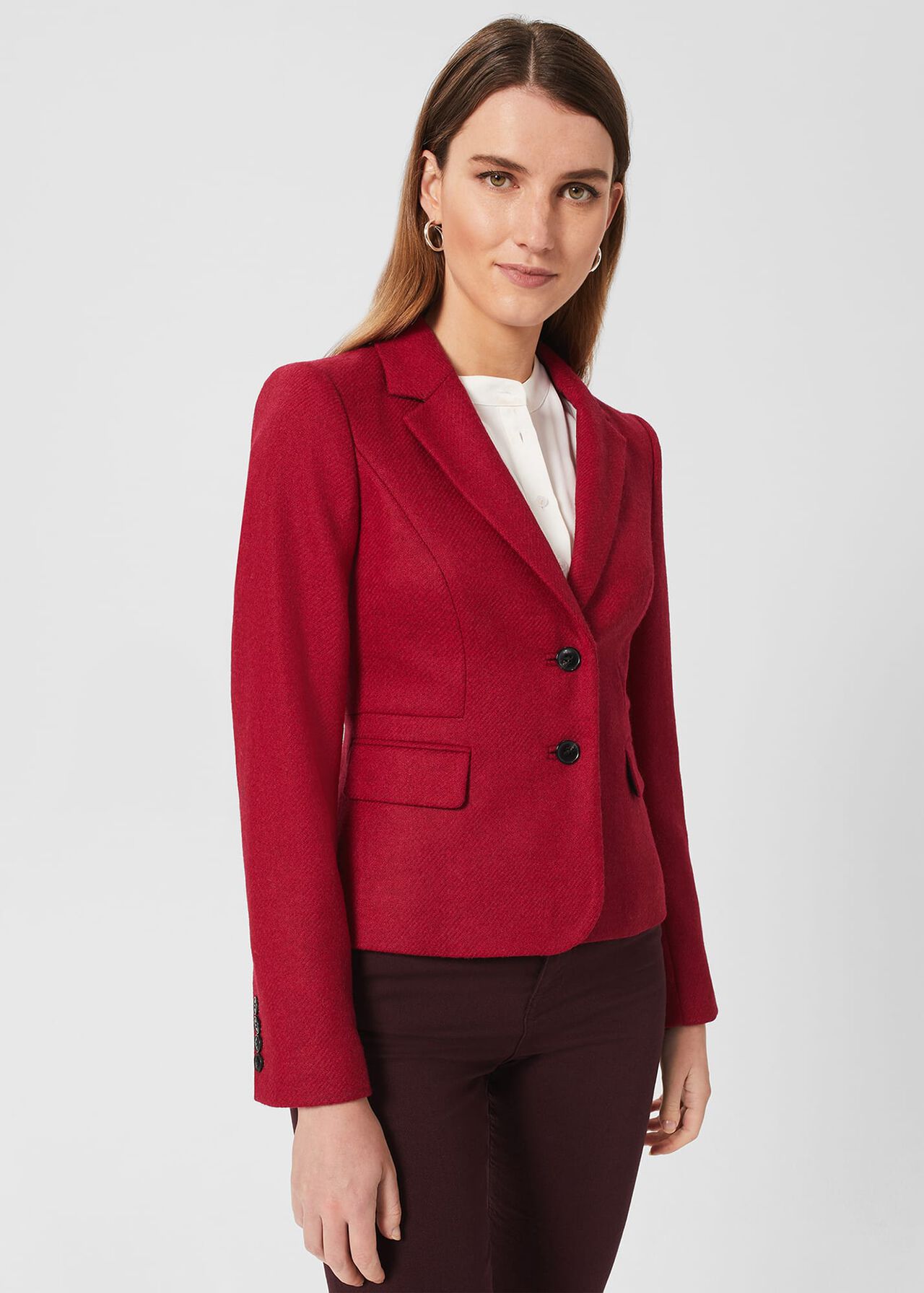 Hackness Wool Jacket , Raspberry, hi-res