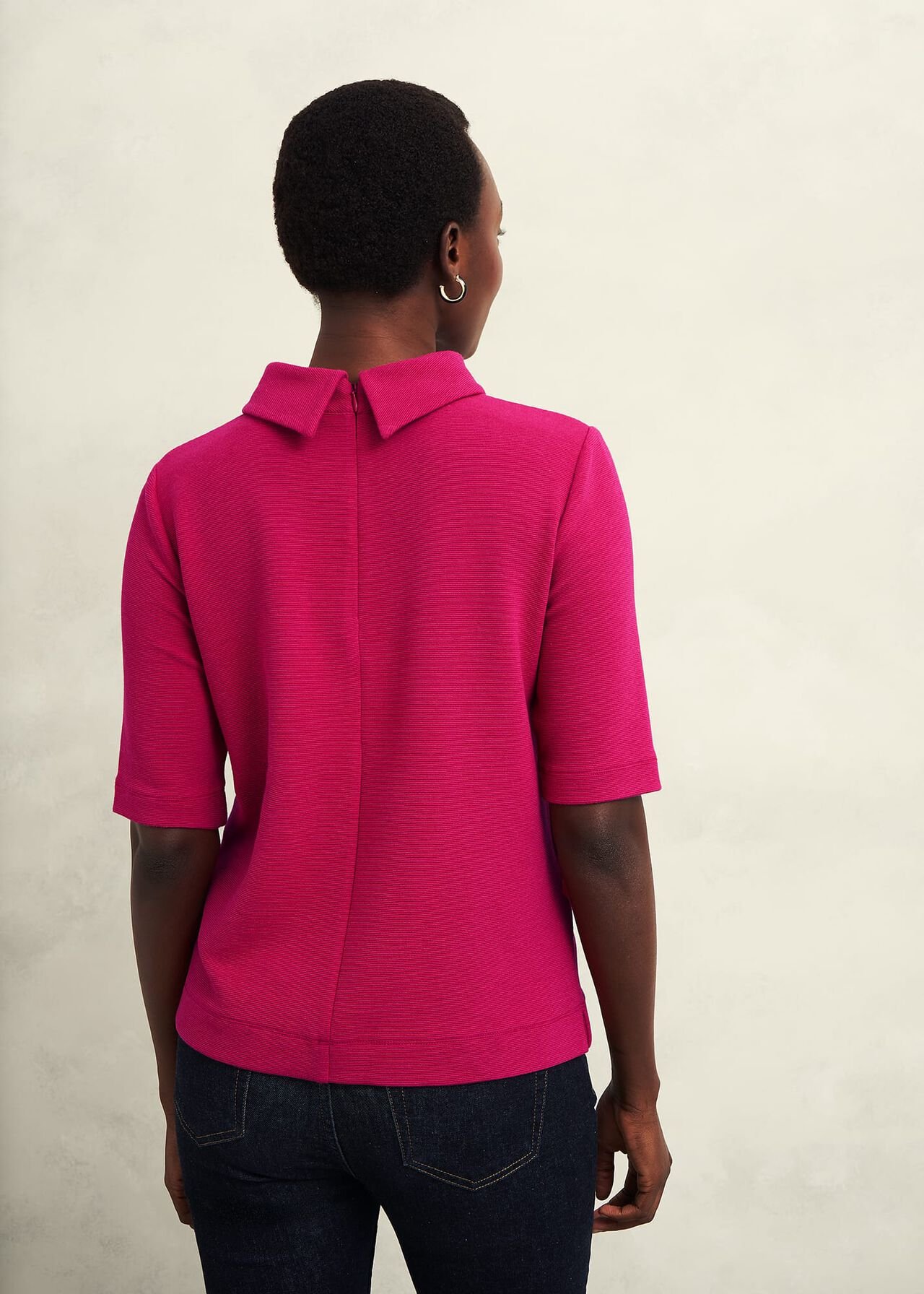 Tali Textured Top, Cranberry, hi-res