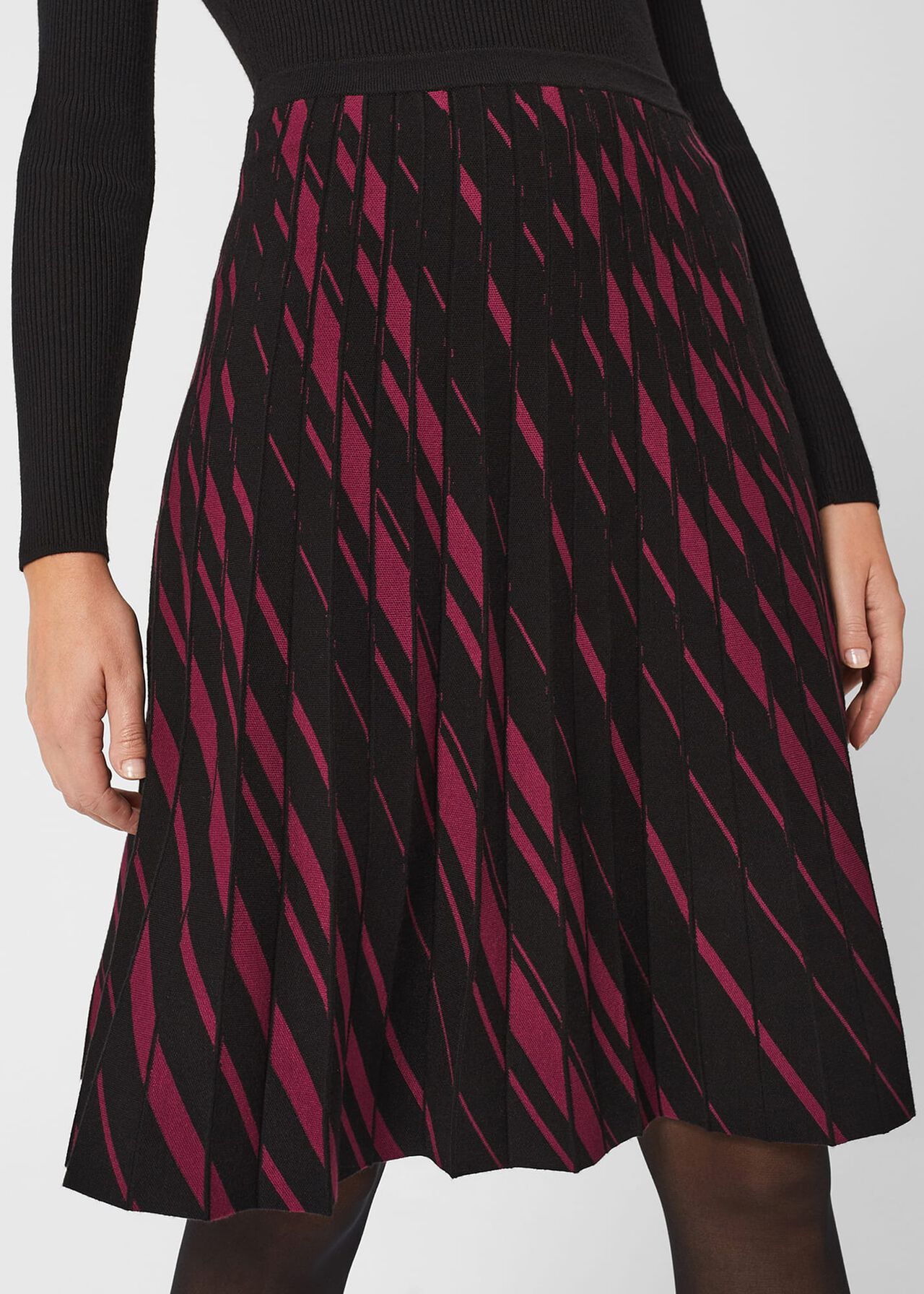 Reva Knit Dress, Black Plum, hi-res