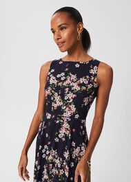 Petite Carly Dress, Navy Pink Multi, hi-res