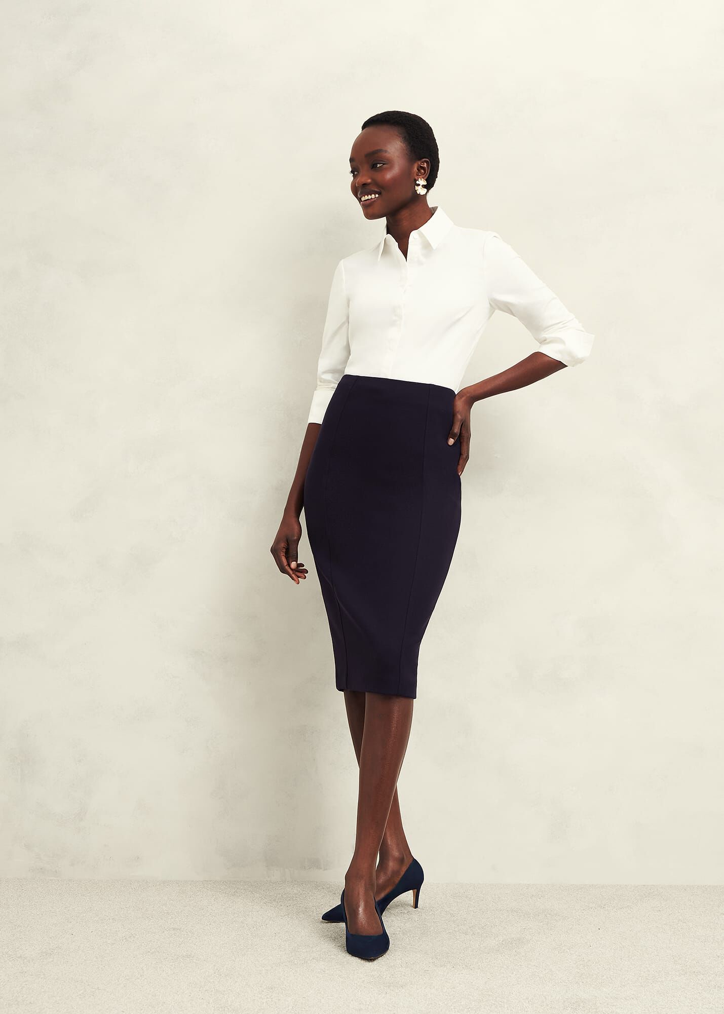 Audire Roomy formal skirt (Dark navy)