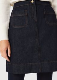Ami Denim Mini Skirt, Dark Indigo, hi-res