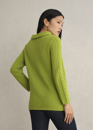 Camilla Cotton Jumper, Pear Green, hi-res