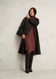 Nessa Knitted Dress, Cinnamon Brown, hi-res