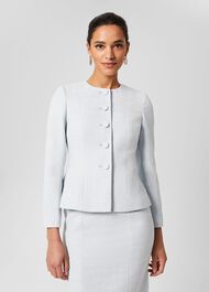 Petite Layla Sculpting Jacket, Pale Blue, hi-res