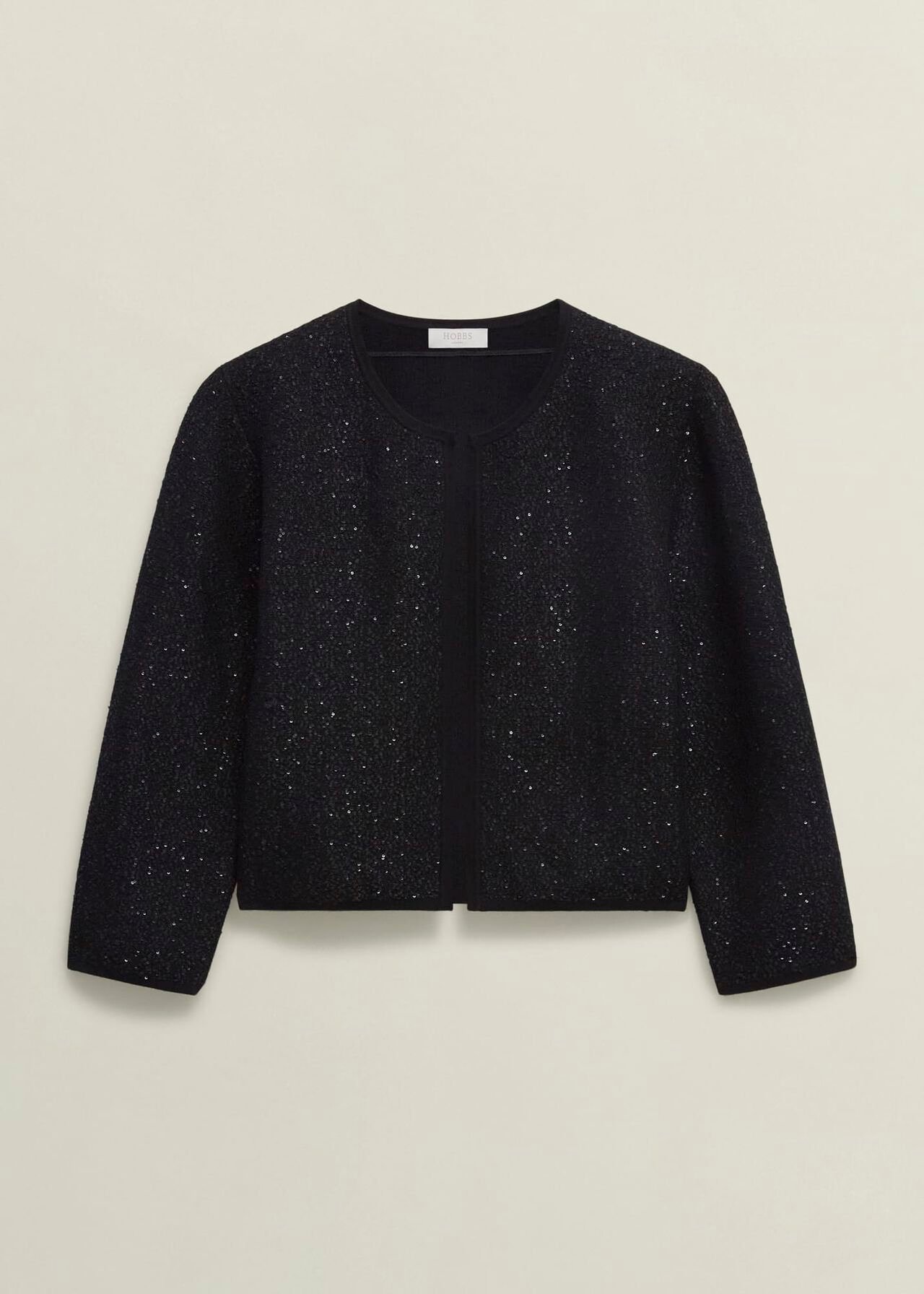 Elin Sequin Cardigan, Black, hi-res